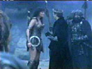 Xena having a few words with the God of the Underworld